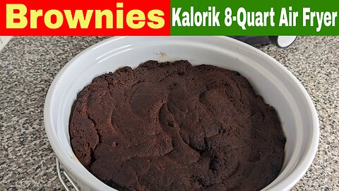 Almond Flour Brownies with Monk Fruit Powder, Kalorik Air Fryer