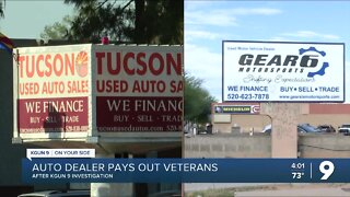 Tucson auto dealer pays out veterans after KGUN 9 investigation
