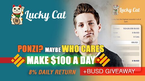 LUCKY CAT Crypto | Make $100 A DAY | + FREE BUSD GIVEAWAY