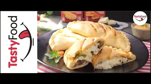 "Sizzle and Savor" (Cheesy Steak Calzone Recipe by ''TESTY FOOD'')