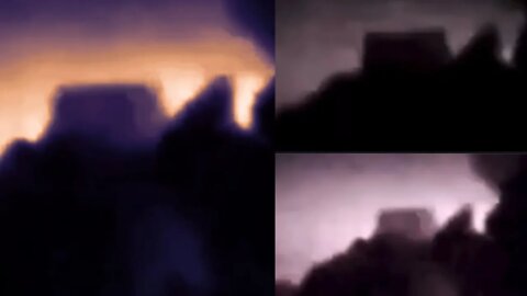 DarkThree dimensional Cube Filmed during lightning storm 9-28-2021