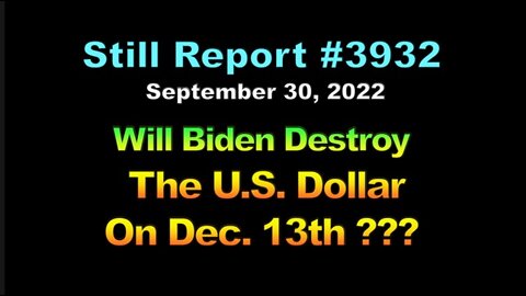 Clay Clark - Will Biden Destroy the Dollar On Dec. 13??, 3932