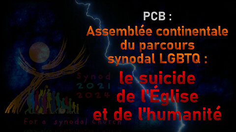 PCB : Assemblée continentale du parcours synodal LGBTQ : le suicide de l'Église et de l'humanité