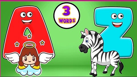 Kids A to Z 3 Words | ABC Learning For Toddlers | Kids Learning Alphabets