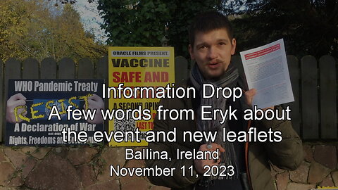 Information Drop. A few words from Eryk about the event and new leaflets