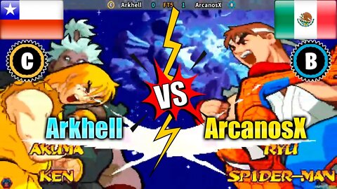 Marvel Super Heroes vs. Street Fighter (Arkhell Vs. ArcanosX) [Chile Vs. Mexico]