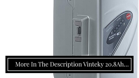 More In The Description Vinteky 20.8Ah 26V Batterie pour e Bike Vélo électrique pour Panasonic...