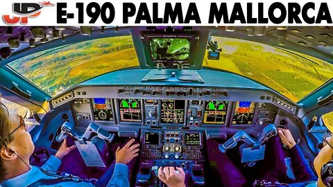 Cockpit Briefing, Approach & Landing at Palma de Mallorca - TUIfly Embraer 190