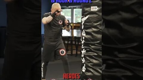 Heroes Training Center | Kickboxing & MMA "How To Double Up" Hook & Hook & Hook & Round 2 | #Shorts