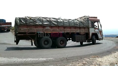 onlineanand: heavy load logistics Lorry and Govt Bus Turning 9/27 Hairpin Bend Road Dhimbam Hills-10