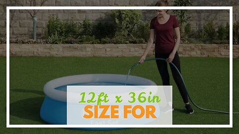 12ft x 36in Outdoor Inflatable Swimming Pool Top Ring Above Ground Swimming Pools, Adults Pools...