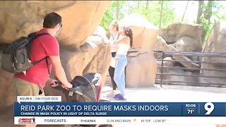 Reid Park Zoo requiring masks while indoors, feeding giraffes