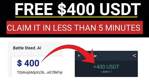 Legit: Earn Free $400 USDT Token In 5 Minutes (Payment Proof)