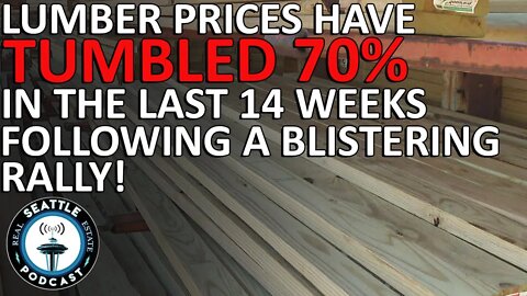 Lumber Prices Have Tumbled 70% in the Last 14 Weeks Following a Blistering Rally