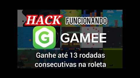 HACK do Gamee - Ganhe até 13 Giros consecutivos na roleta / BUG Gamee