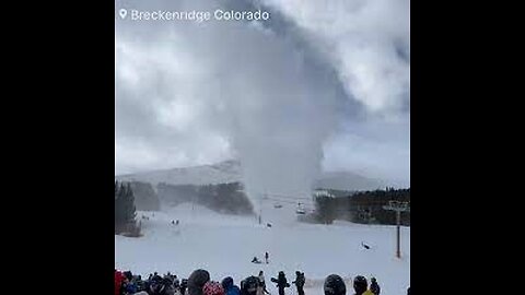 Strong winds create 'snownado' at Colorado ski resort