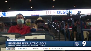 Fans pay tribute to Coach Olson