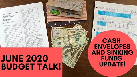JUNE 2020 BUDGETING, STUFFING CASH ENVELOPES AND UPDATING SINKING FUNDS! OUR DEBT FREE JOURNEY VLOG!