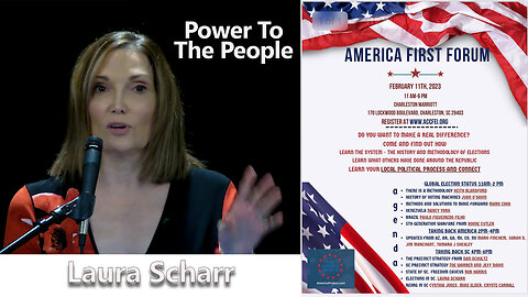 LAURA SCHARR - POWER TO THE PEOPLE - AMERICA FIRST FORUM - CHARLESTON, SC - 2-11-23