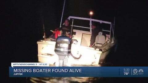 Boater missing for days rescued off Jupiter Inlet