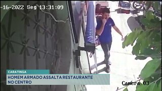 Caratinga: homem armado assalta restaurante no centro