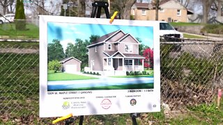 Ground Breaking on 3 affordable homes in Lansing