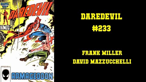 Davedevil #233 Frank Miller David Mazzucchelli (BORN AGAIN FINALE)