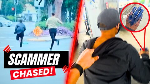 Scammer CHASED and CAUGHT Through The Streets Of Los Angeles