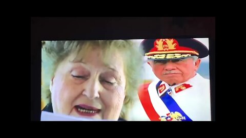 Lucia Hiriart lee extracto de carta dejada por Augusto Pinochet
