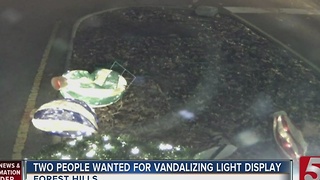 Vandals Caught On Cam Destroying Decorations