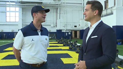INTERVIEW: Jim Harbaugh says Michigan vs. Ohio State is 'two superheroes,' looks at U-M's shift since 2021 win