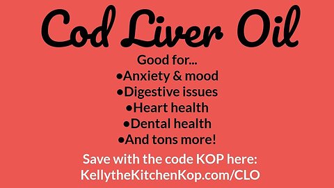 Cod liver oil is good for so many things!