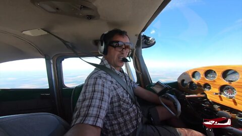 Flying a 1953 Cessna 180 over Washington state. Scenic flight. Grass runway landing.