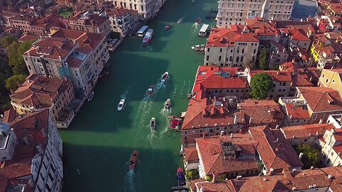 Drone Fly Over Grand Canal - VENICE italy