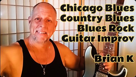 Blues Rock Jam Track Jams with Brian K, Electric Blues Guitar Improvisation - Brian Kloby Guitar