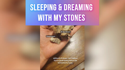 Sleeping & Dreaming With My Stones - Repost from @emily.wehrman