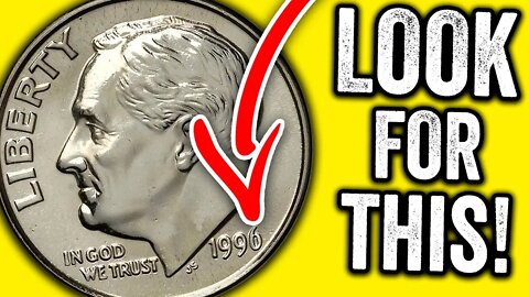 RARE & VALUABLE 1996 DIMES WORTH MONEY - COINS TO LOOK FOR IN POCKET CHANGE