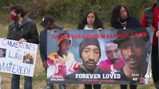 Cameron Lamb's family returns to where he was shot, killed 2 years ago