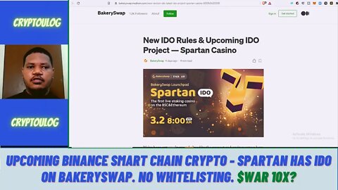 Upcoming Binance Smart Chain Crypto - Spartan Has IDO On BakerySwap. No Whitelisting. $WAR 10X?