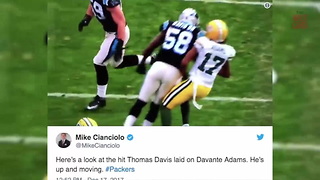 Twitter Reacts To Violent Thomas Davis Head-to-head Block