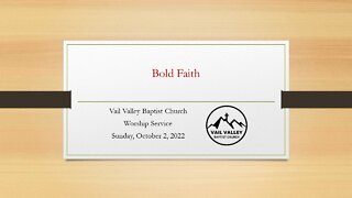 Sunday, October 2, 2022 Worship Service