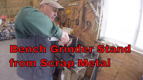 Scrap metal bench grinder stand