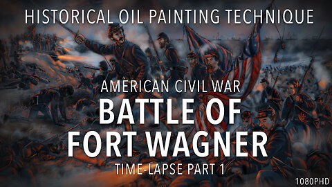 How to Paint a Detailed Military History Oil Painting of the Civil War Battle of Fort Wagner Part 1