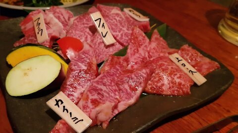 Japan Kobe Beef, Highest Grade of Wagyu Barbeque with Charcoal at Tokyo
