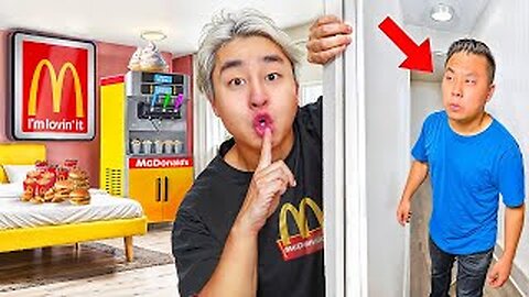 I Built A Secret McDonalds To Hide From My Dad!