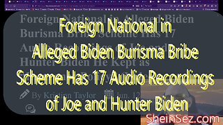 Informant in Alleged Biden Bribery Scheme Has 17 Audio Recordings of Joe & Hunter-SheinSez #198