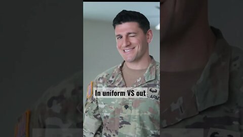 In military uniform Vs out of uniform #shorts