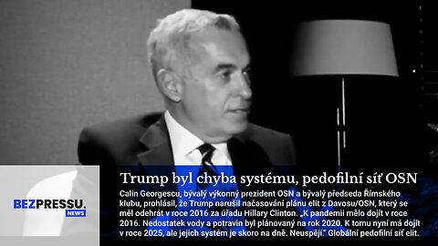 Trump byl chyba systému, pedofilní síť OSN