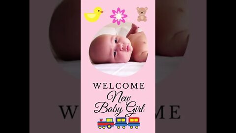 Welcome New born baby girl | Adorable cute baby pink | Baby 🧸 gift toy video | new baby arrival face
