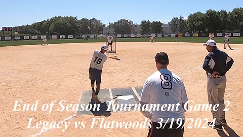 Legacy vs Flatwoods Game 2 with Game 1 Highlights D1 End Of The Season Tournament
